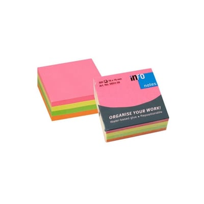 Bloco Adesivo Neon 75x75mm 320Folhas