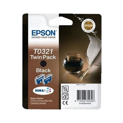 Cartucho de tinta Original Epson T0321 Negro Pack 2
