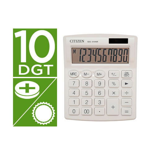 Calculadora de Secretária Citizen SDC-810NR Branca