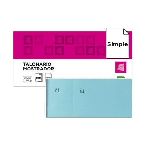 Bloco Numerado 50x110mm 100fls - Azul Celeste