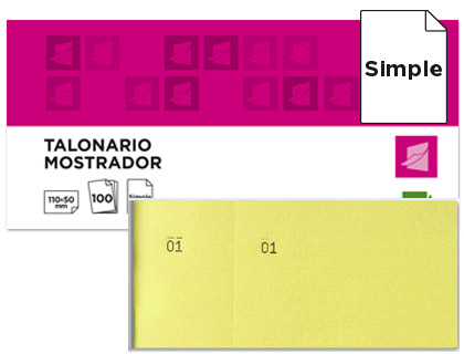 Bloco Numerado 50x110mm 100fls - Amarelo