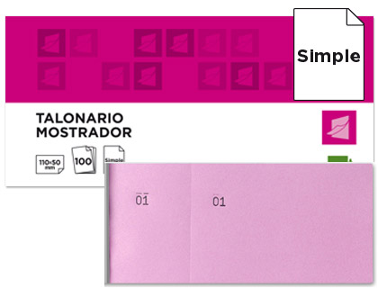 Bloco Numerado 50x110mm 100fls - Rosa