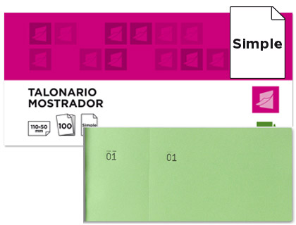 Bloco Numerado 50x110mm 100fls - Verde