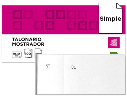 Bloco Numerado 50x110mm 100fls - Branco