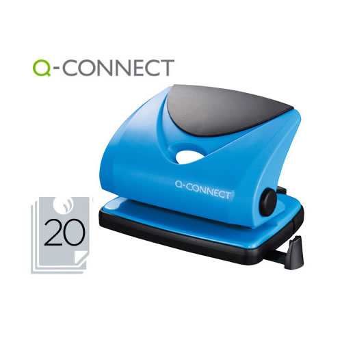 Furador Q-Connect 20 Fls - Azul