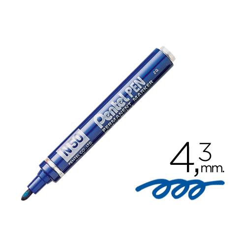 Marcador Permanente Pentel N50 Azul - Pack 12