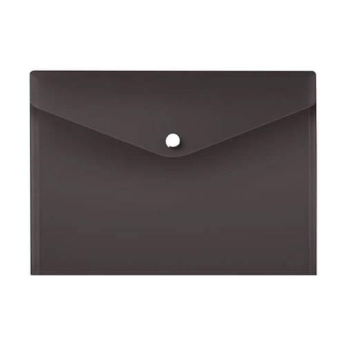 Envelope Plástico A4 com Mola Preto - Pack 12