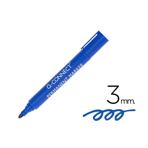 Marcador Permanente 3mm Azul - Pack 10