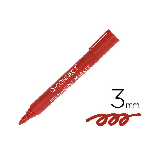 Marcador Permanente 3mm Vermelho - Pack 10