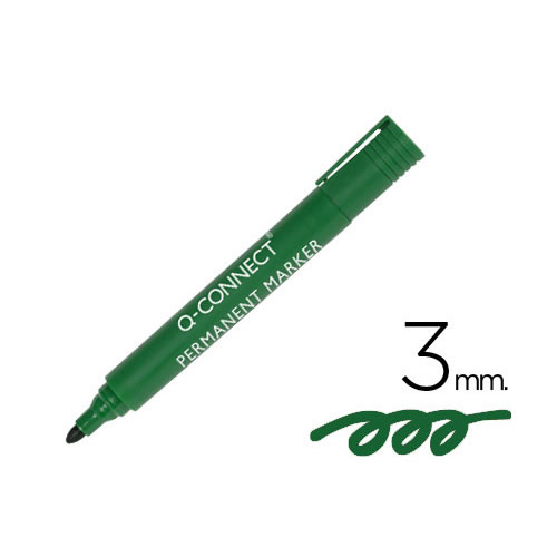 Marcador Permanente 3mm Verde - Pack 10