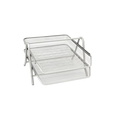 Tablero de red metálica Plata con 2 Cajones