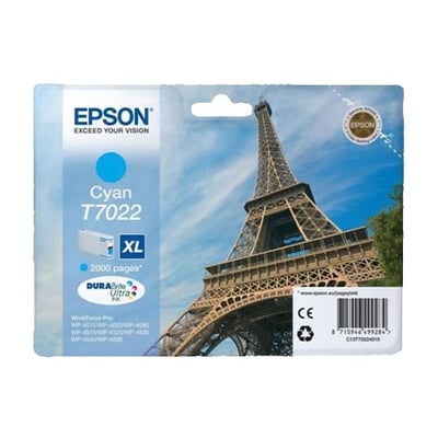 Cartucho de tinta Epson T7022 Alta Capacidad Cian