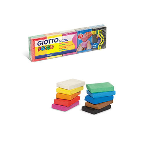 Plasticina Giotto Pongo Soft Cores Sortidas 10x50g