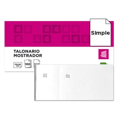 Bloco Numerado 50x110mm 100fls - Branco