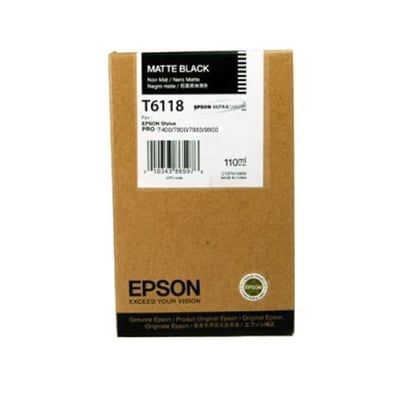 Cartucho de tinta Original Epson T6118 Negro Mate