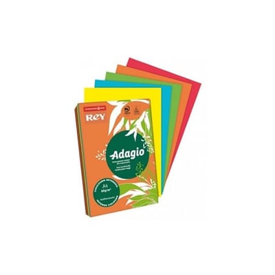 Papel Fotoc. Adagio A4 80gr Colores Intensos 5x40fs