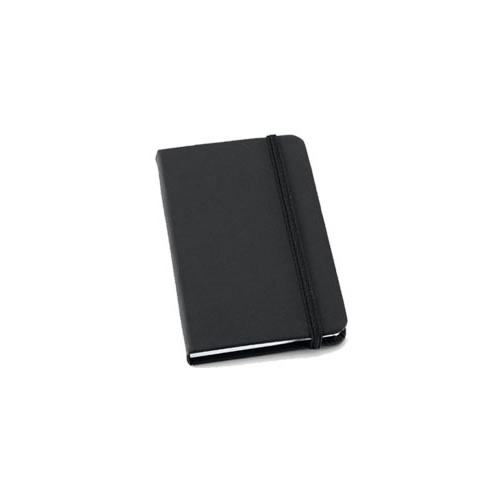 Bloco Notas Quad. A7 Capa Semi Pele Preto 120Fl