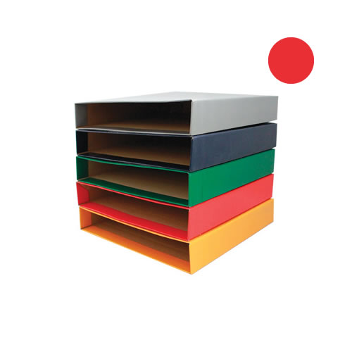 Caixa Cartão p/Pasta Arquivo 310x290L60 Verm. 10un