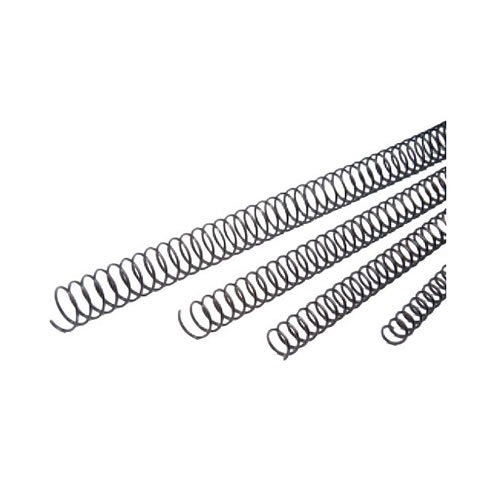 Argolas Espiral Metal Passo 5:1 12mm Cx100 Prata
