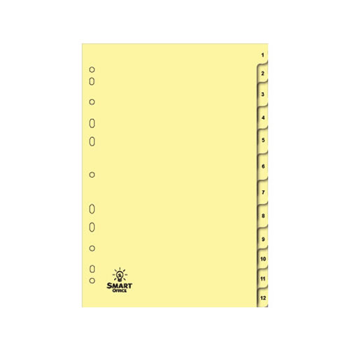 Separadores Cartolina numerados 1 a 12