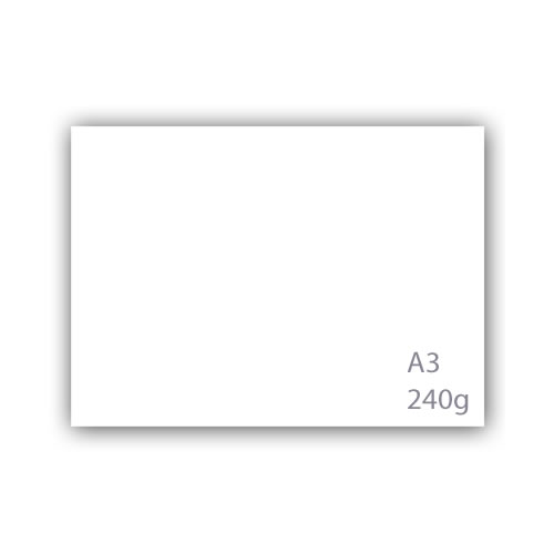 Cartolina A3 250gr Branca - Pack 250 Folhas