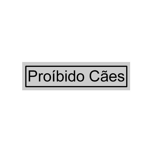 Sinalética Proibido Cães Plást. Adesivo 17x5.5mm