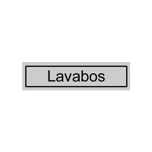 Sinalética Lavabos Plástico Adesivo 17x5.5mm