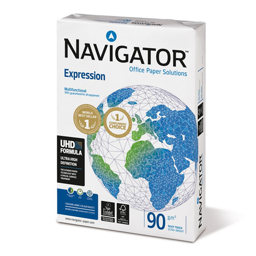 Papel Fotocópia A4 90gr Navigator Inkjet 1x500Fl