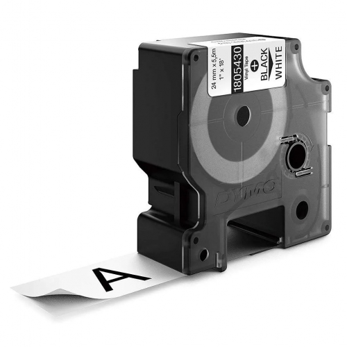 Fita Dymo Branca Vinílica / PVC 24mm x 5.5m