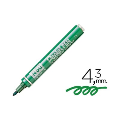 Marcador Permanente Pentel N50 Verde - Pack 12