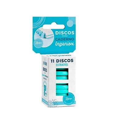 Recarga Caderno Inteligente 11 discos Azul Menta