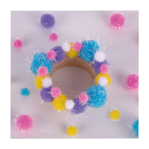 Pompons Apli Glitter Cores Sortidas 80un