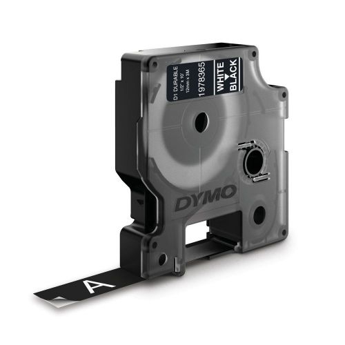Fita Dymo D1 Branco / Preto 12mm x 3m