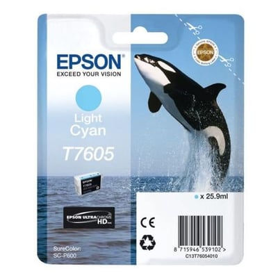 Cartucho de tinta Original Epson T7605 Cian Claro