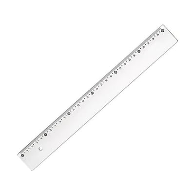Régua Plástico Cristal 30cm