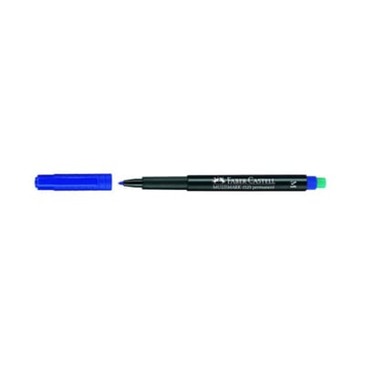 Marcador Faber-Castell Acetato Medio Azul Cx10