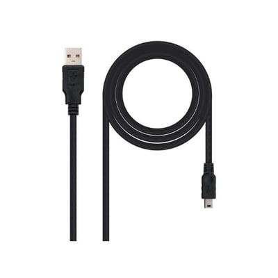 Cabo USB A 2.0 para Mini B 0,50cm - Preto