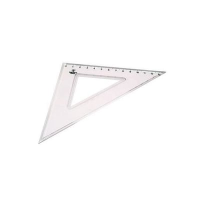 Esquadro Plástico Cristal Smart Office 45º 14cm 