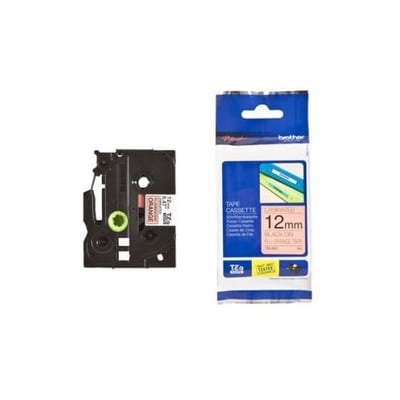 Fita Original Brother TZeB31 Preto/Laranja 12mm