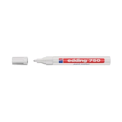 Marcador Permanente Edding 750 Blanco Cx 10un