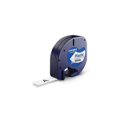 Fita Plástico Orig. Dymo 12mmx4m Preto/Branco