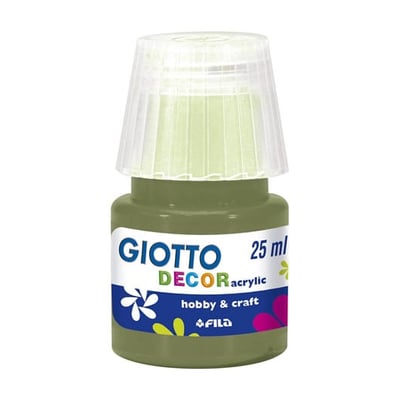 Tinta Acrílica Giotto Decor 25ml Oliva - Pack 6