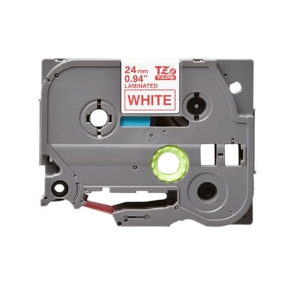 Fita Lam. Comp. Brother 24mmx8mts Branco/Vermelho
