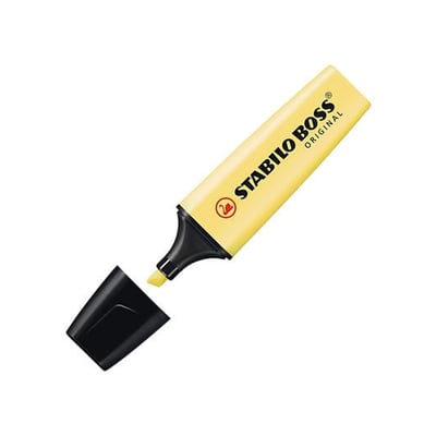 Marcador Stabilo Boss Pastel Amarillo Suave - 1un