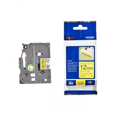 Fita Laminada SuperAdesiva Amarelo/Preto 12mm