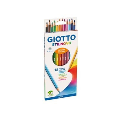 Lápiz de Color 18cm Giotto Stilnovo Cx Cartón 12un