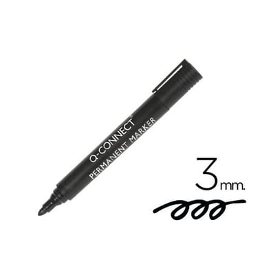 Marcador Permanente 3mm Negro - Pack 10