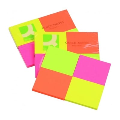 Bloco Adesivo Cores Neon 38x51mm 4x50fls - Pack 10