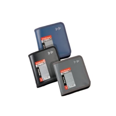 Bolsa para 24 CDs con Cierre Zip Gris