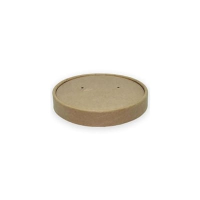 Tampa Ø9,6cm Caixa Alimentar Kraft Redonda - 25un
